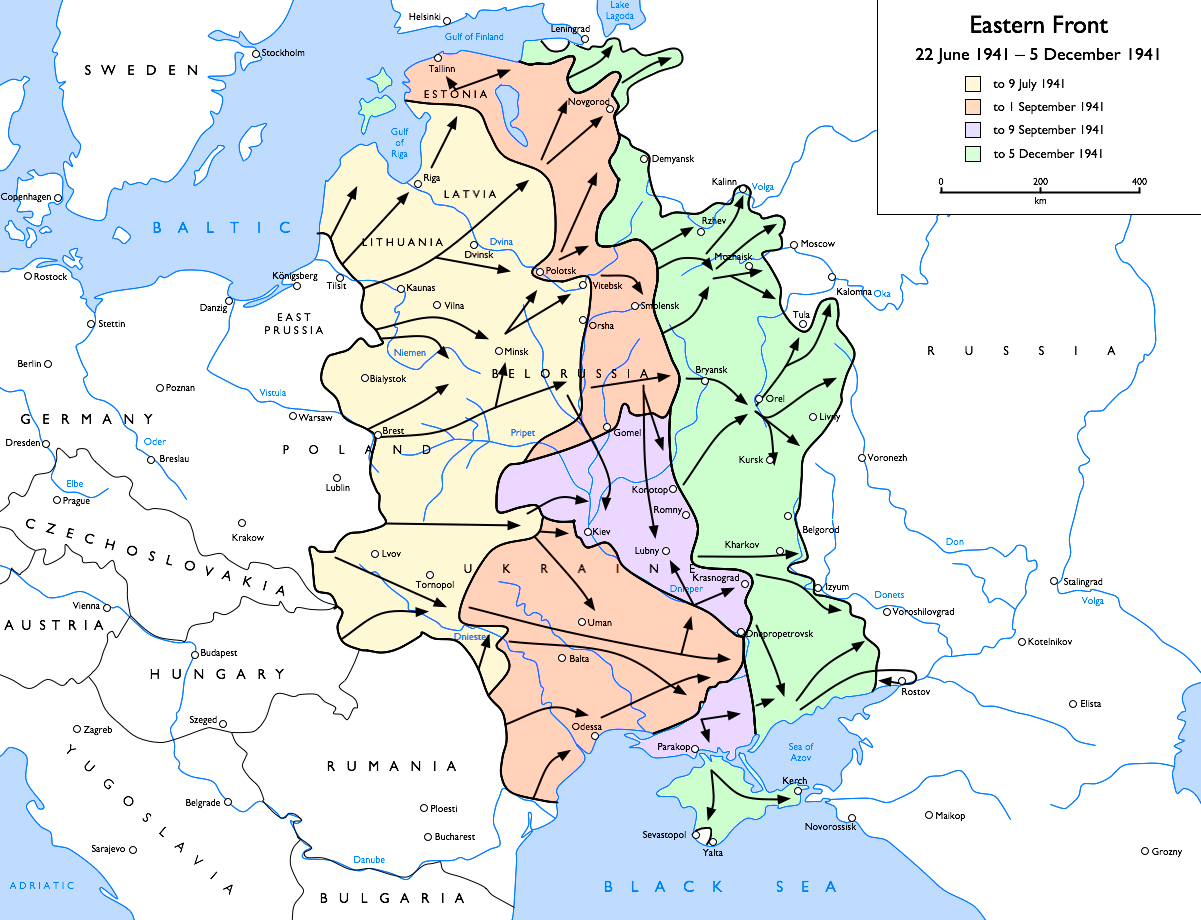 Eastern front 1941-06 to 1941-12