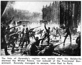 Winter Palace attacked by Bolsheviks - Keresnky's downfall